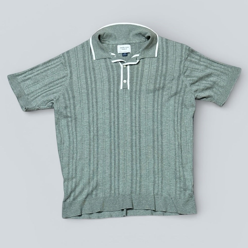 American Eagle Outfitters Olive Polo Shirt - Picture 2 of 5